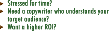 Stressed for time? Need a higher ROI?